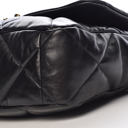 Chanel Goatskin Quilted Maxi 19 Flap Black 9 of 11