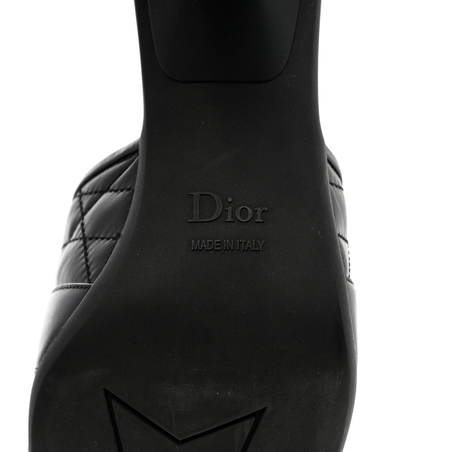 Calfskin Cannage Quilted Dio(r)evolution 80mm Slide Sandals 39 Black
