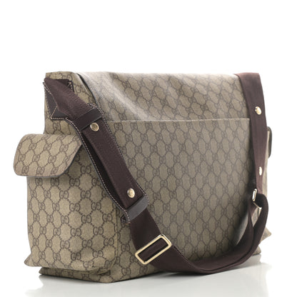 Gucci GG Plus Monogram Messenger Diaper Bag Dark Brown 4 of 16