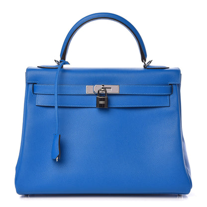 Hermes Evercolor Kelly Retourne 32 Bleu Hydra 1 of 10