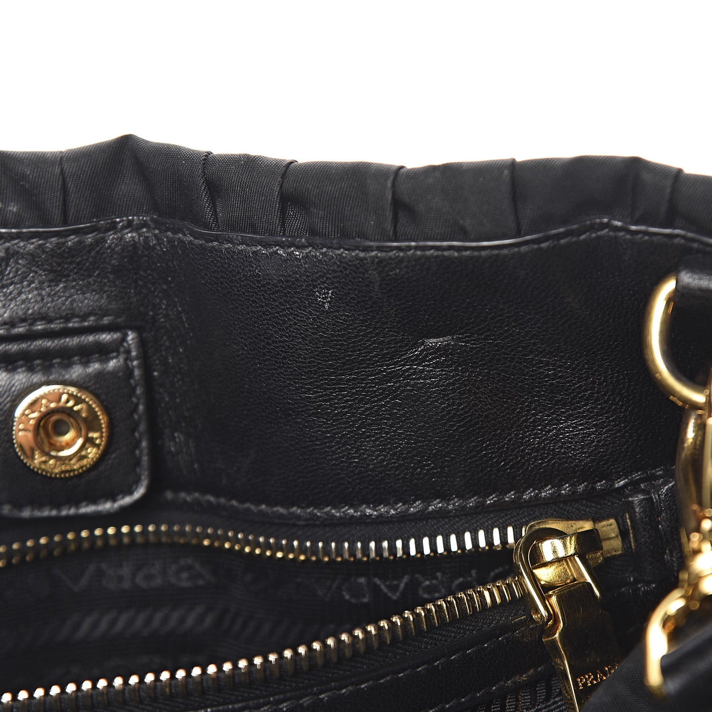 Tessuto Nylon Gaufre Satchel Black