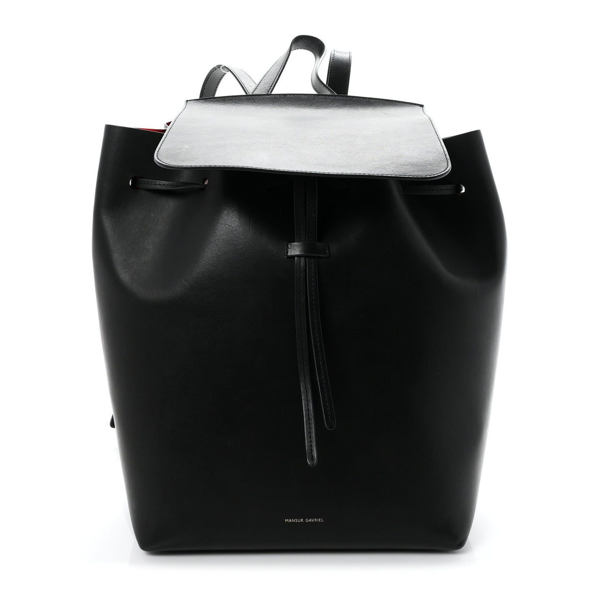 Vegetable Tanned Calfskin Backpack Black Flamma