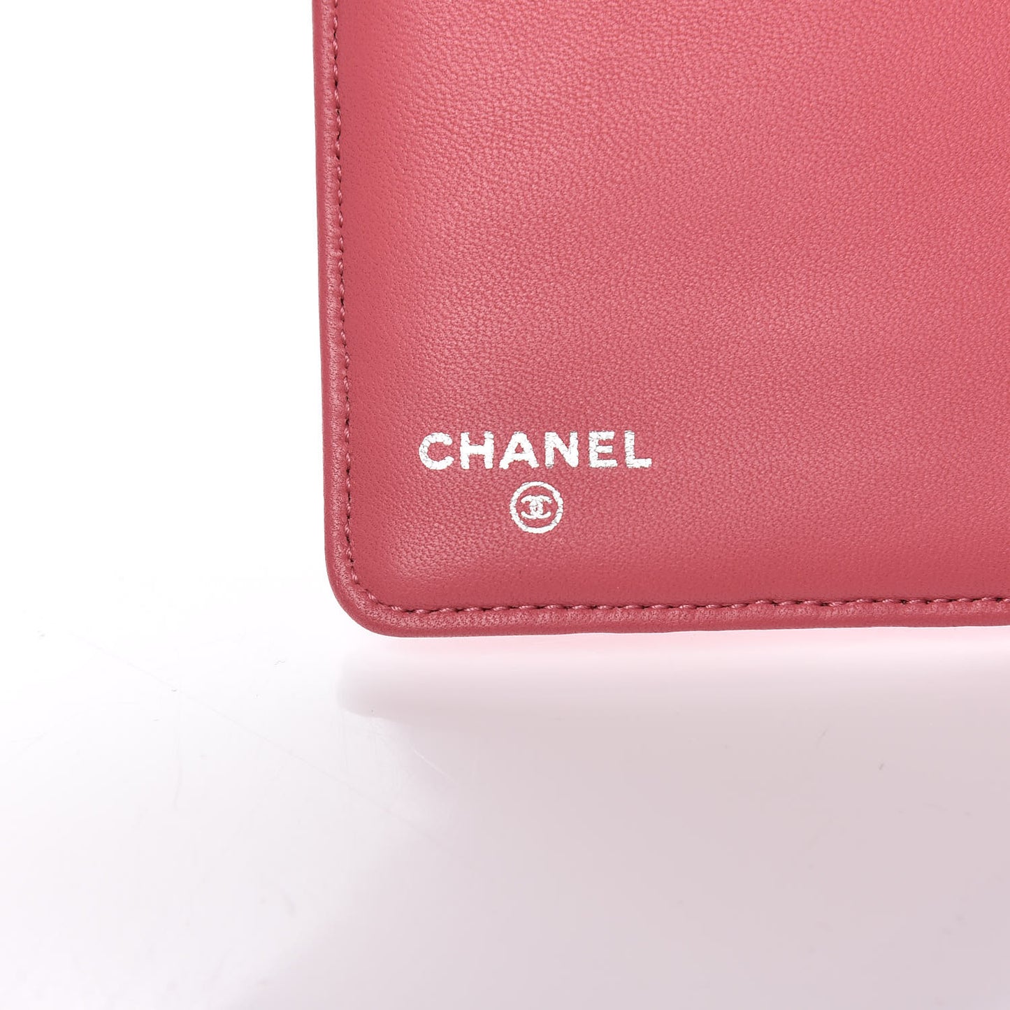 Lambskin Quilted Yen Wallet Dark Pink