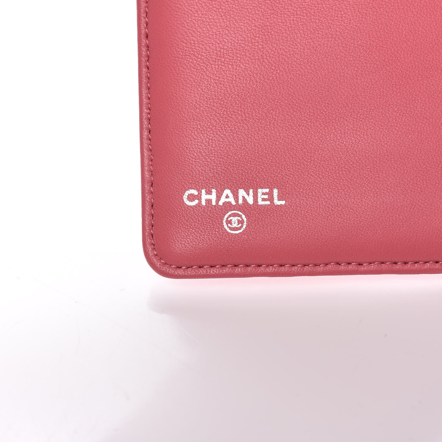 Chanel Lambskin Quilted Yen Wallet Dark Pink 6 of 10