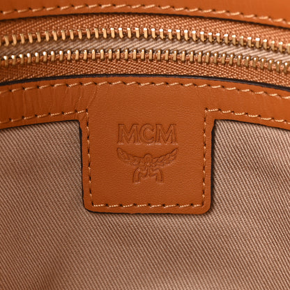 MCM Visetos Large Zip Pouch Cognac 6 of 10