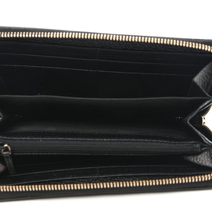 Gucci Pebbled Calfskin Soho Zip Around Wallet Black 5 of 8
