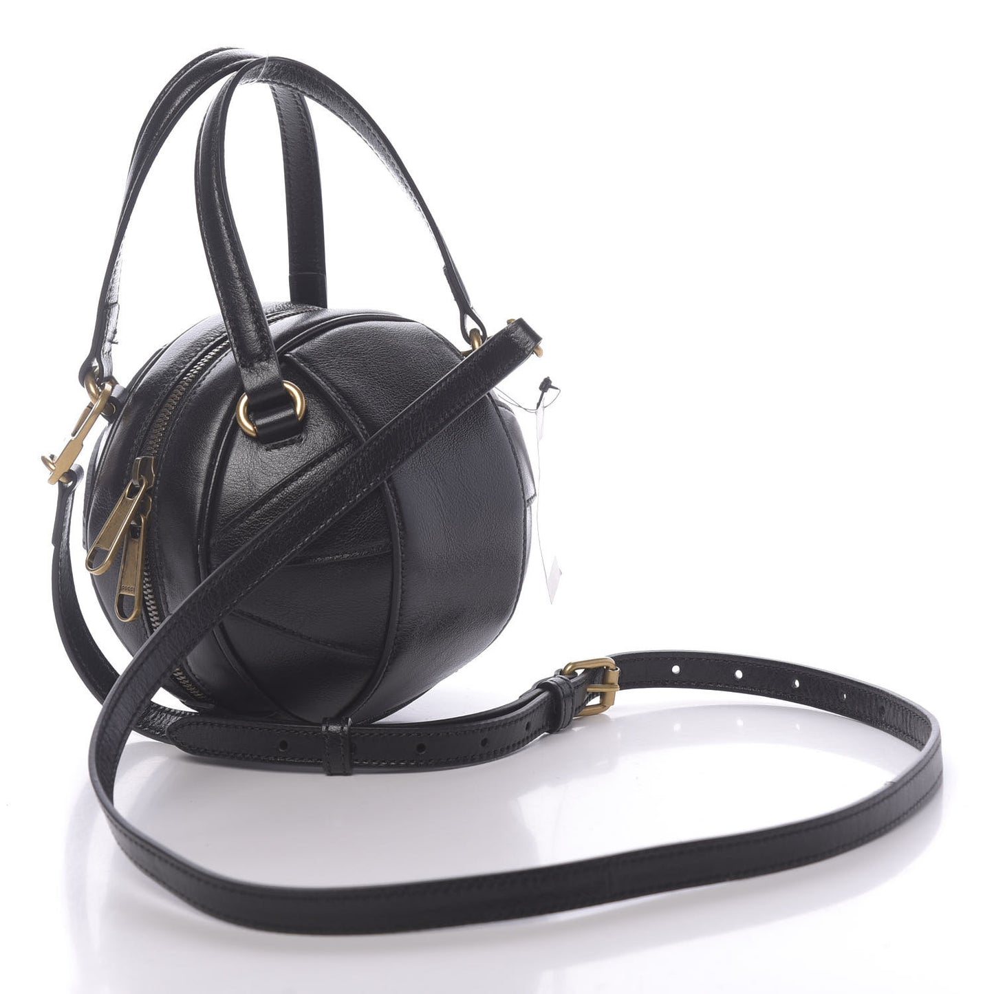 Piuma Lux Energy Mini Tifosa Basketball Shaped Shoulder Bag Black