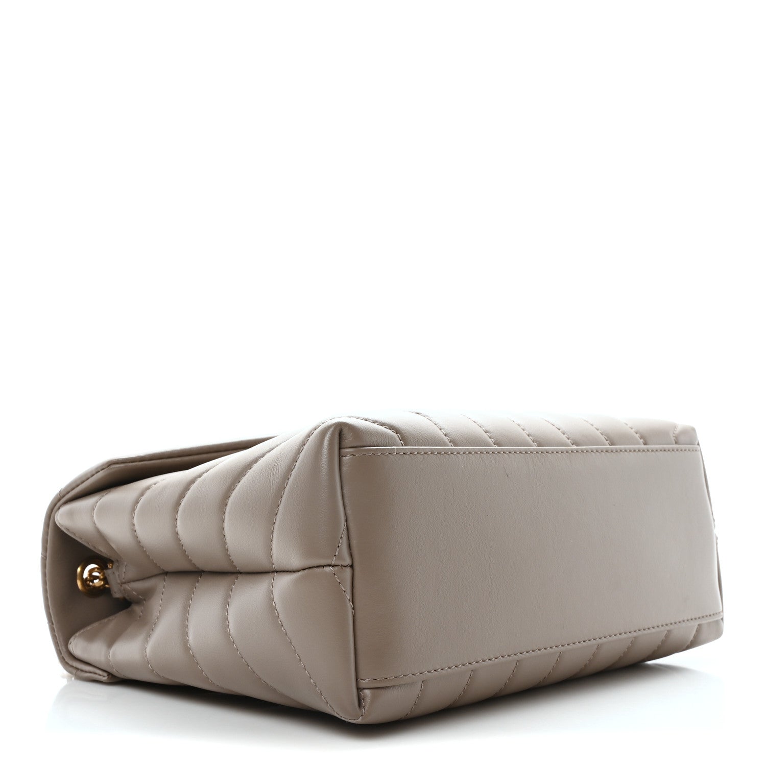 Saint Laurent Calfskin Y Quilted Monogram Small Loulou Crossbody Bag Greyish Brown 4 of 11