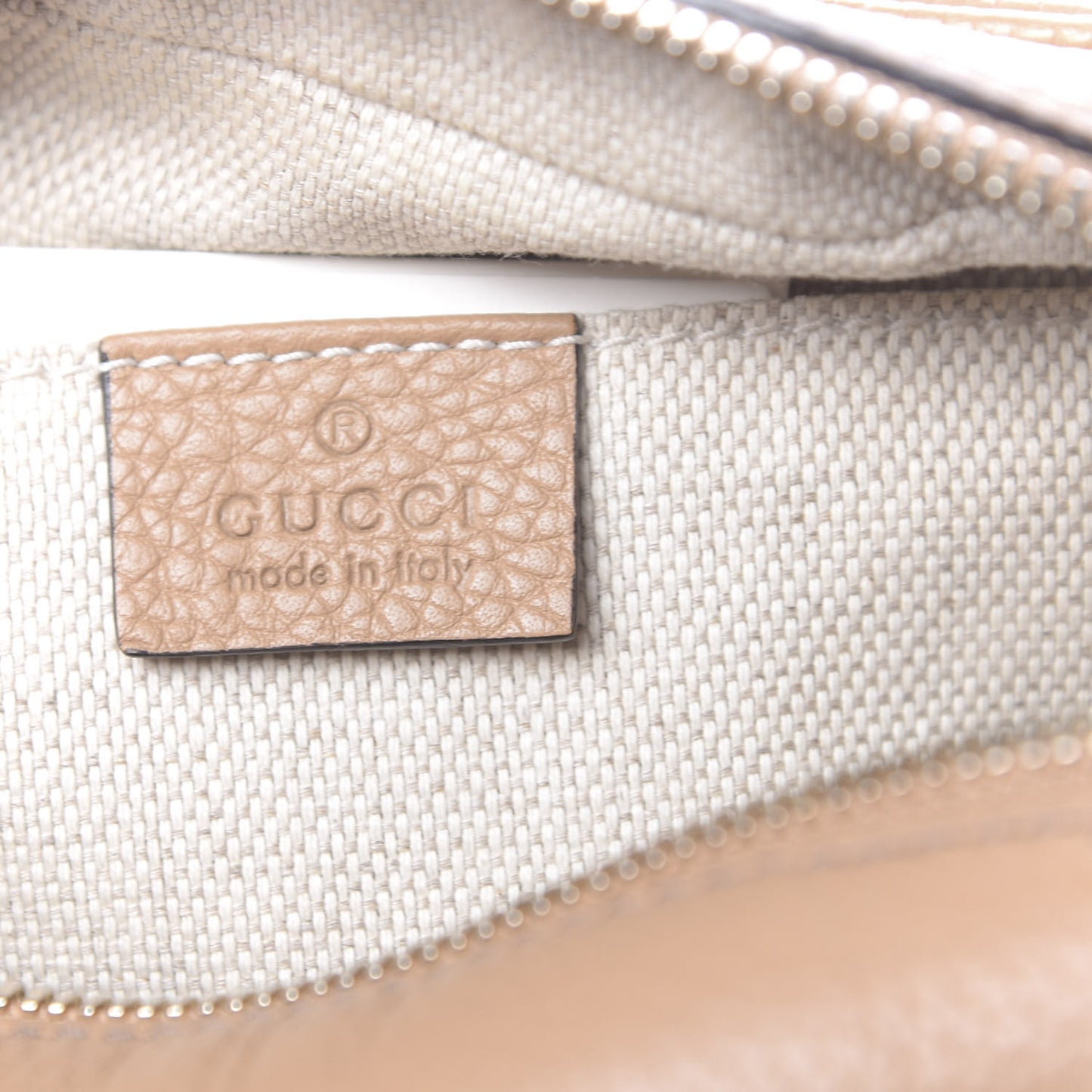 Pebbled Calfskin Small Soho Disco Bag Rose Beige