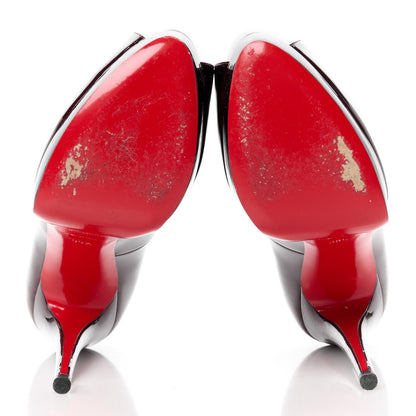 Christian Louboutin Patent Palais Royal 140 Pumps 39.5 Rouge Noir 6 of 9