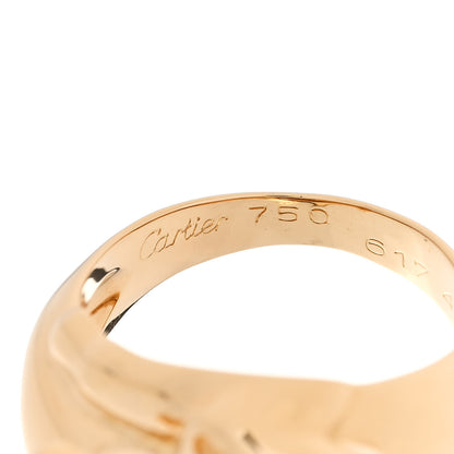 Cartier 18K Yellow Gold Black Onyx Emerald Double Panthère De Cartier Bypass Ring 51 5.75 6 of 8