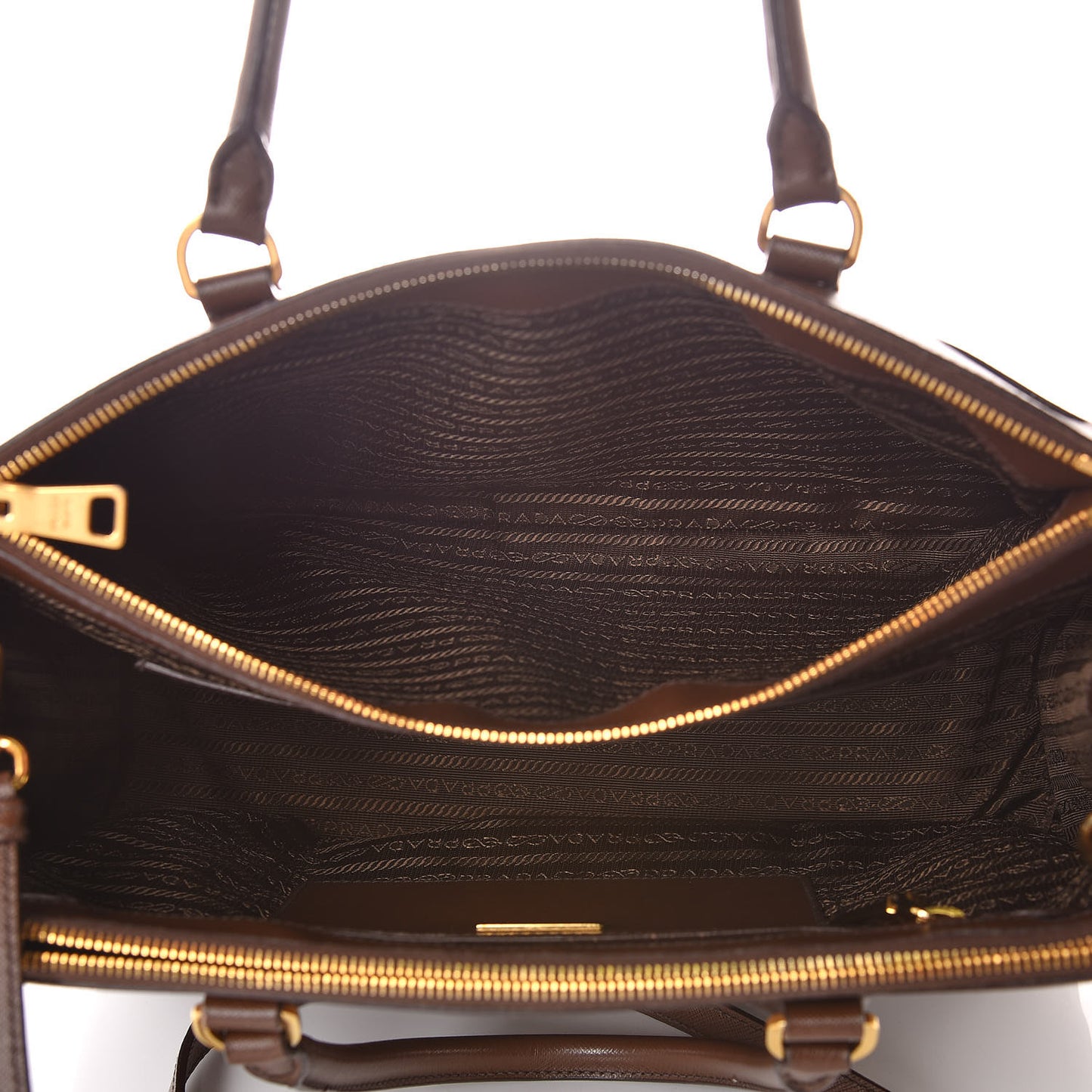 Saffiano Medium Galleria Double Zip Tote Cacao