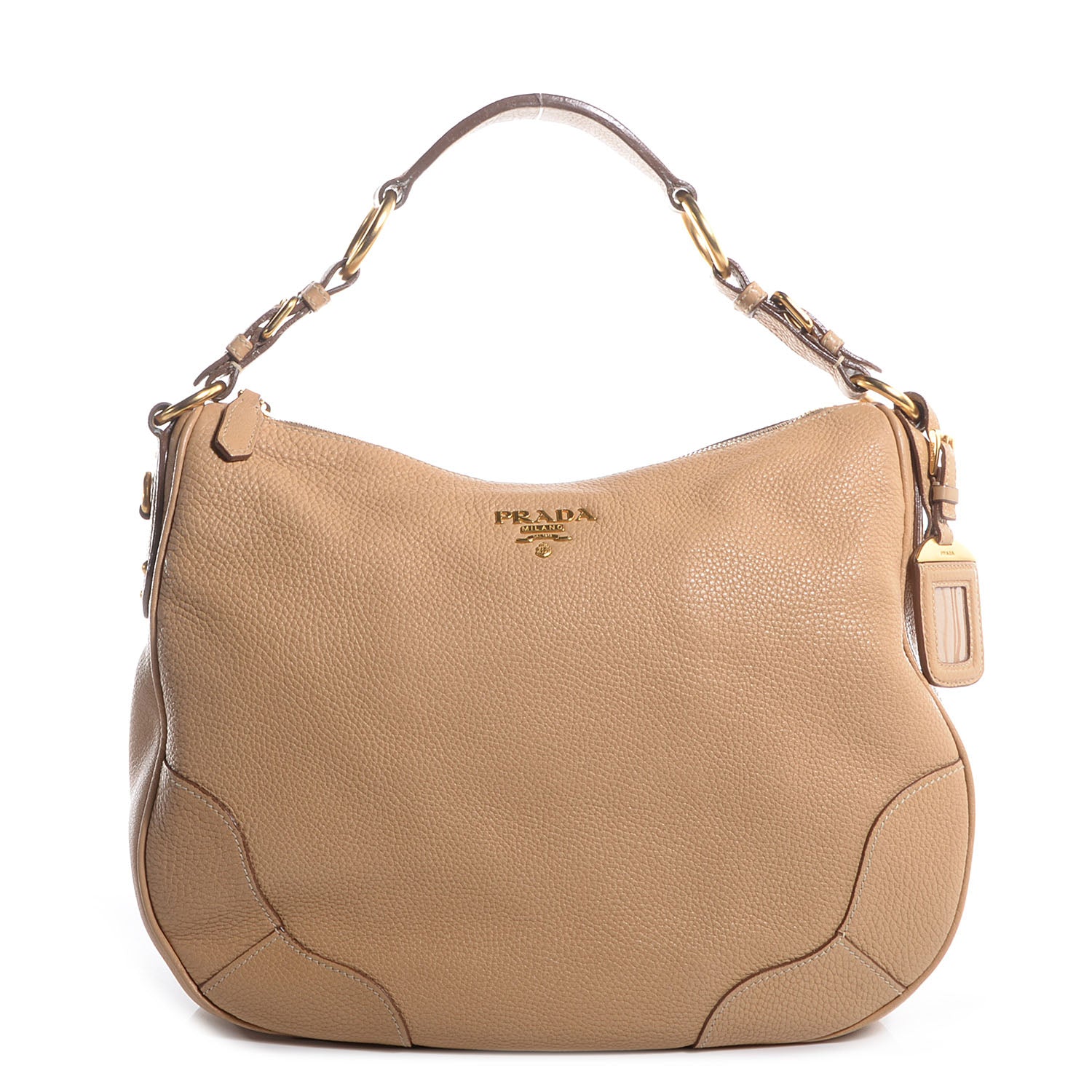 Prada Vitello Daino Hobo Sabbia 1 of 11