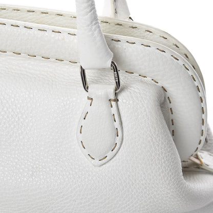 Fendi Calfskin Romano Selleria Adele 1328 Bag White 38 of 38