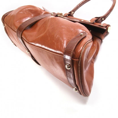 Fendi Calfskin Crocodile Embossed Medium Magic Bag Terracotta 5 of 12