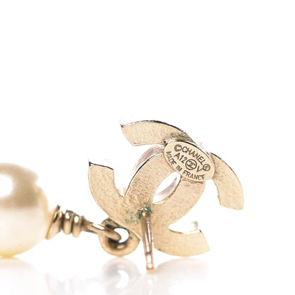 Chanel Pearl CC Drop Earrings Gold 4 of 4
