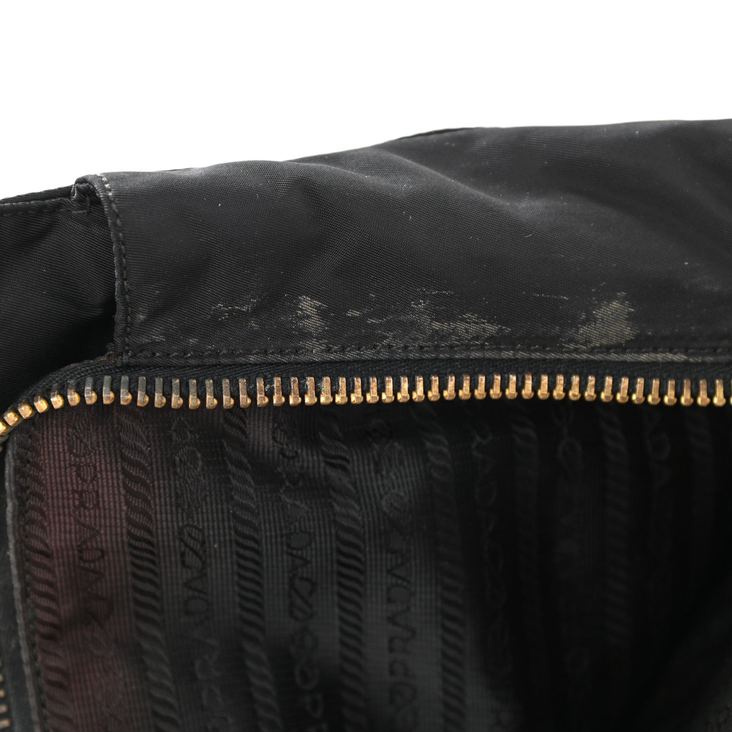 Prada Tessuto Nylon Chain Shoulder Bag Black 10 of 15
