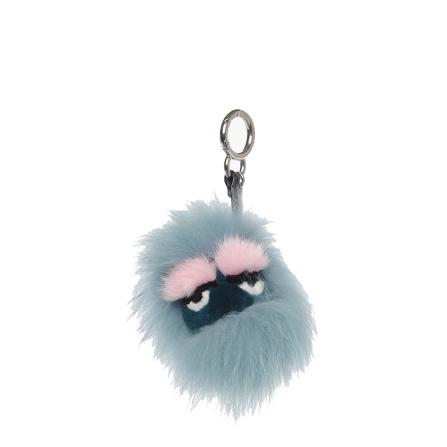 Fox Mink Rabbit Fur Vitello Flamingo Mini Monster Bag Bug Charm Lagoon Black Multicolor
