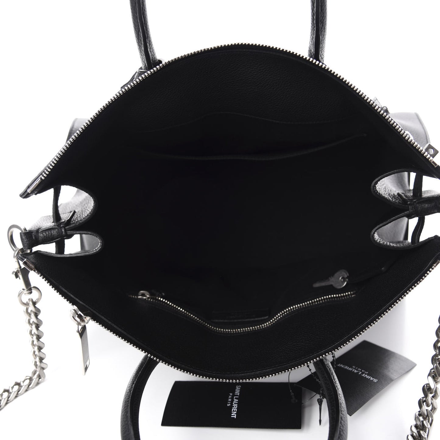 Grained Calfskin Small Supple Sac De Jour Duffle Black