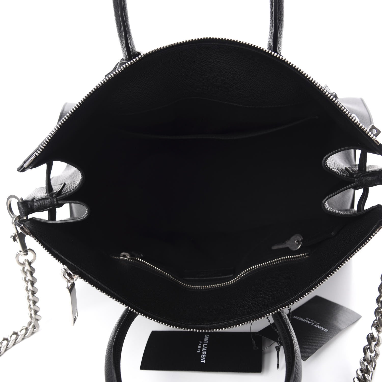 Saint Laurent Grained Calfskin Small Supple Sac De Jour Duffle Black 5 of 10