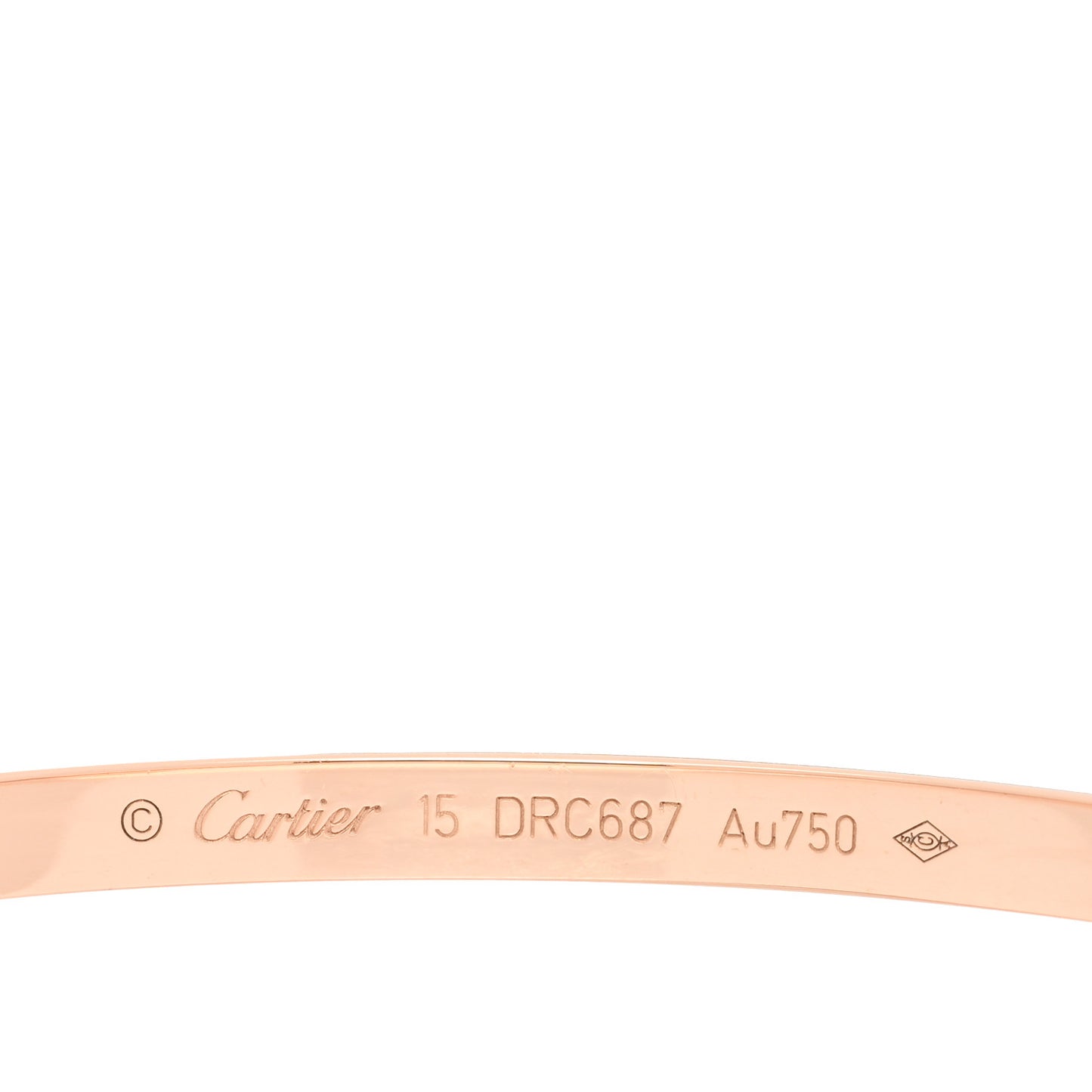 18K Pink Gold Small LOVE Bracelet 15