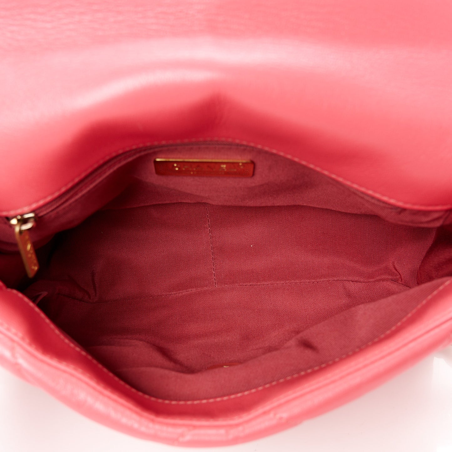Lambskin Quilted Medium Chanel 19 Flap Dark Pink