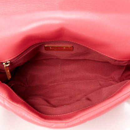 Chanel Lambskin Quilted Medium Chanel 19 Flap Dark Pink 5 of 10