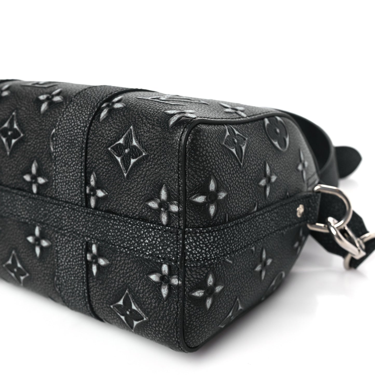 Cowhide Faded Monogram City Keepall Charcoal