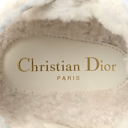 Christian Dior Shearling Dioract 10mm Sandals 38 Off White 7 of 9