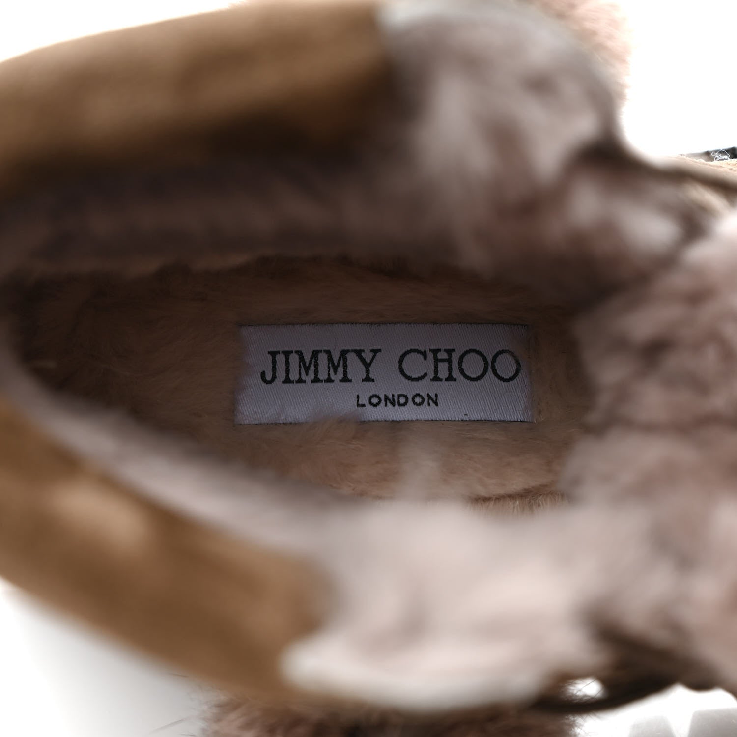 Jimmy Choo Suede Rabbit Fur Pom Pom Elba Flat Boots 39 Mink 8 of 8