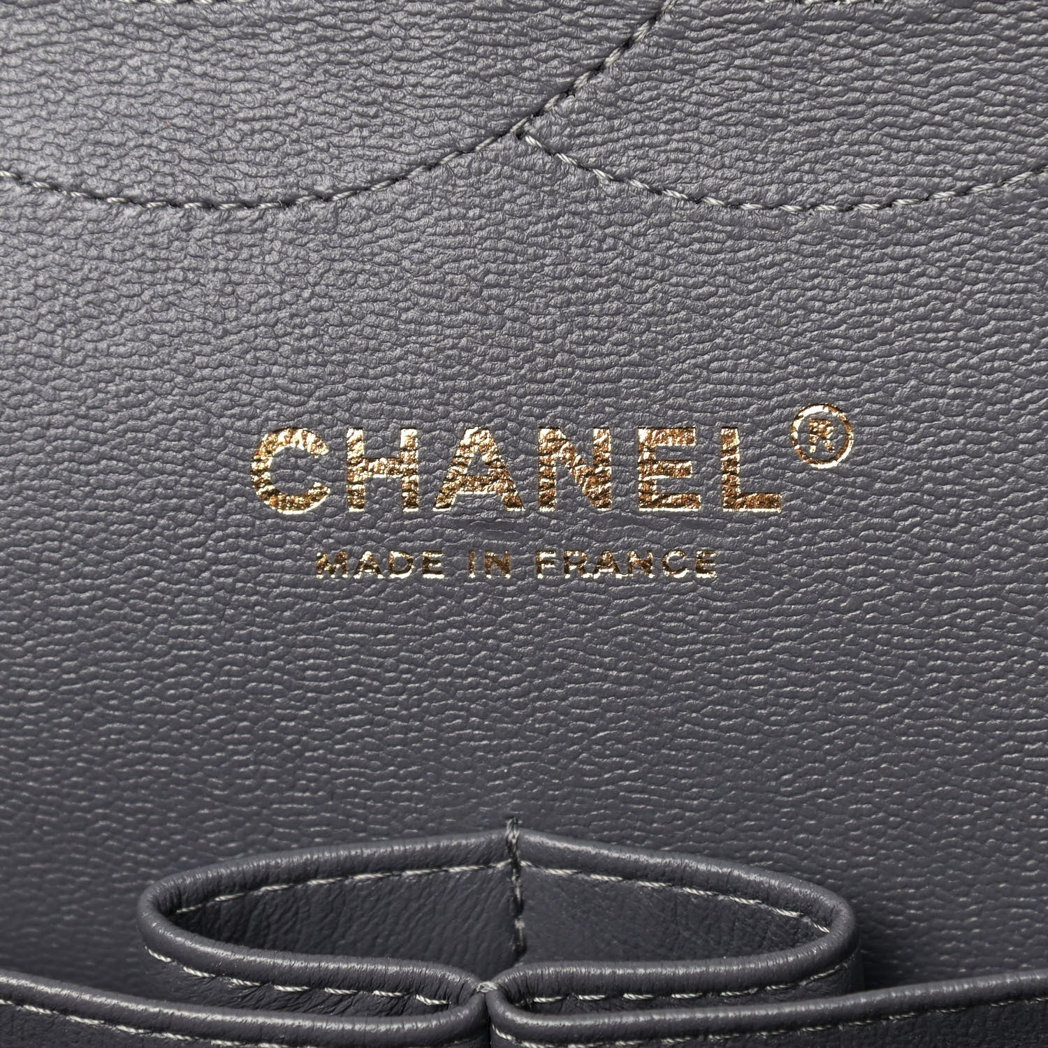 Chanel Caviar Quilted Jumbo Double Flap Dark Grey 6 of 10