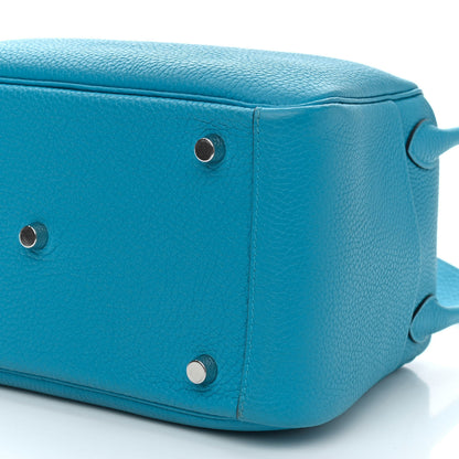 Hermes Taurillon Clemence Lindy 26 Bleu Frida 11 of 11