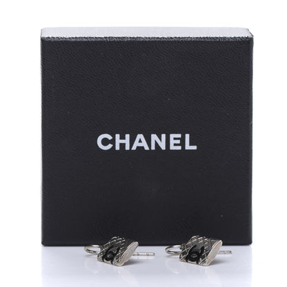 Chanel CC Cambon Drop Earrings Silver 5 of 5