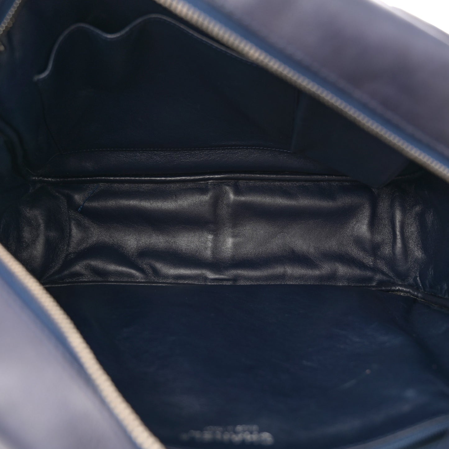 Lambskin Quilted Large Camera Case Navy Blue Navy Blue