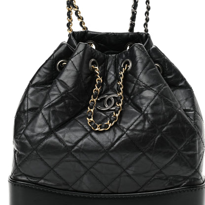 Chanel Aged Calfskin Quilted Small Gabrielle Backpack Black 8 of 11