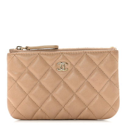 Chanel Caviar Quilted Small Cosmetic Case Beige 1 of 8