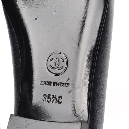 Chanel Metallic Lambskin CC Cap Toe Ballerina Flats 35.5 Argent 6 of 8