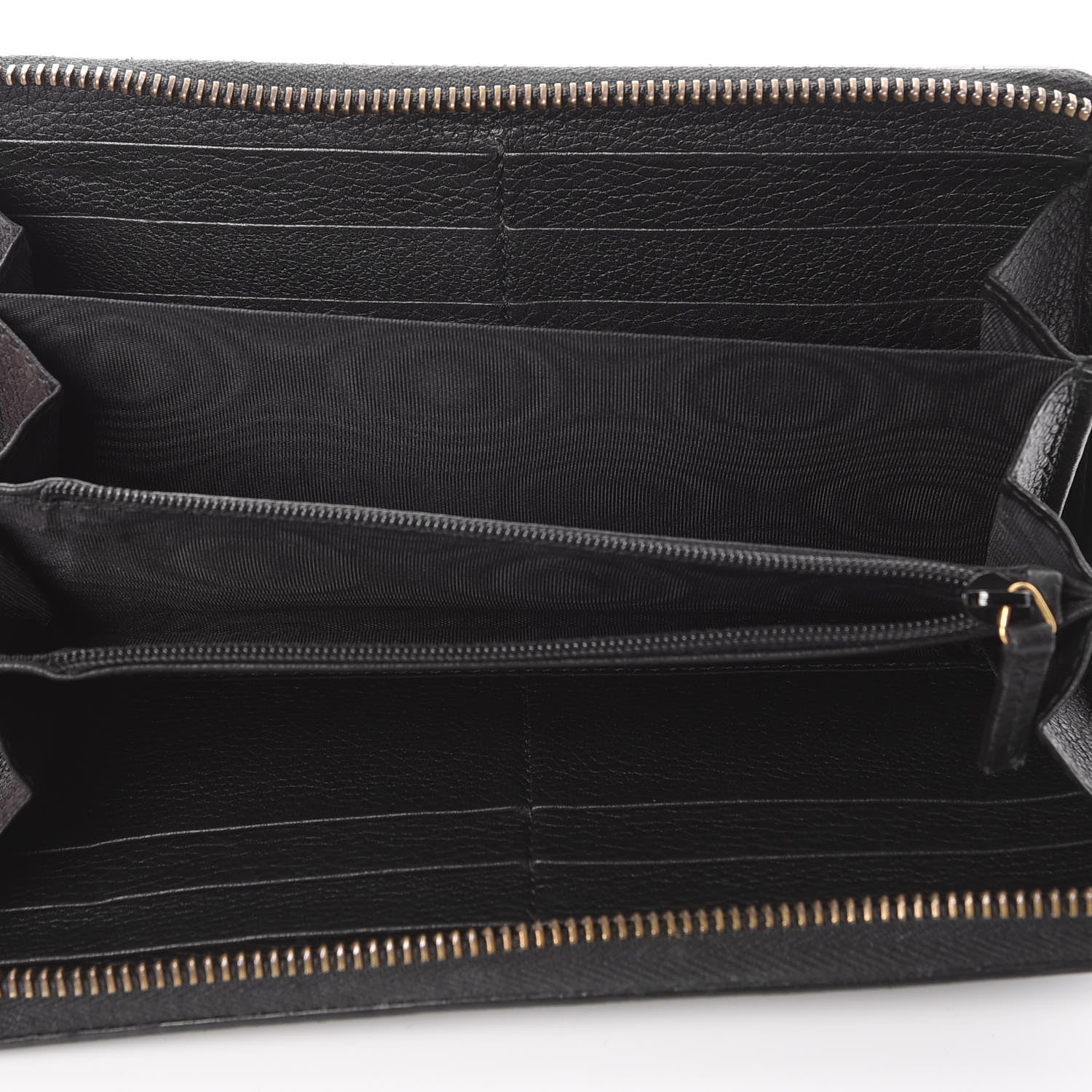 Gucci Calfskin Logo Zip Around Wallet Black 5 of 10