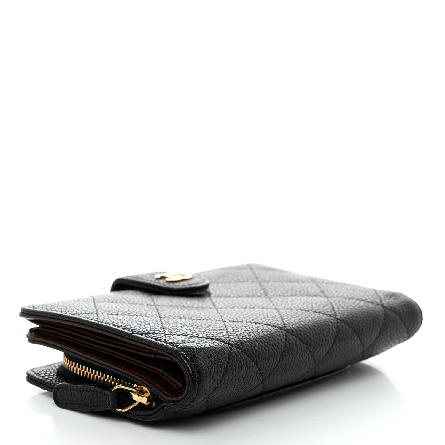 Chanel Caviar Quilted Zipped Pocket Wallet Black 4 of 8