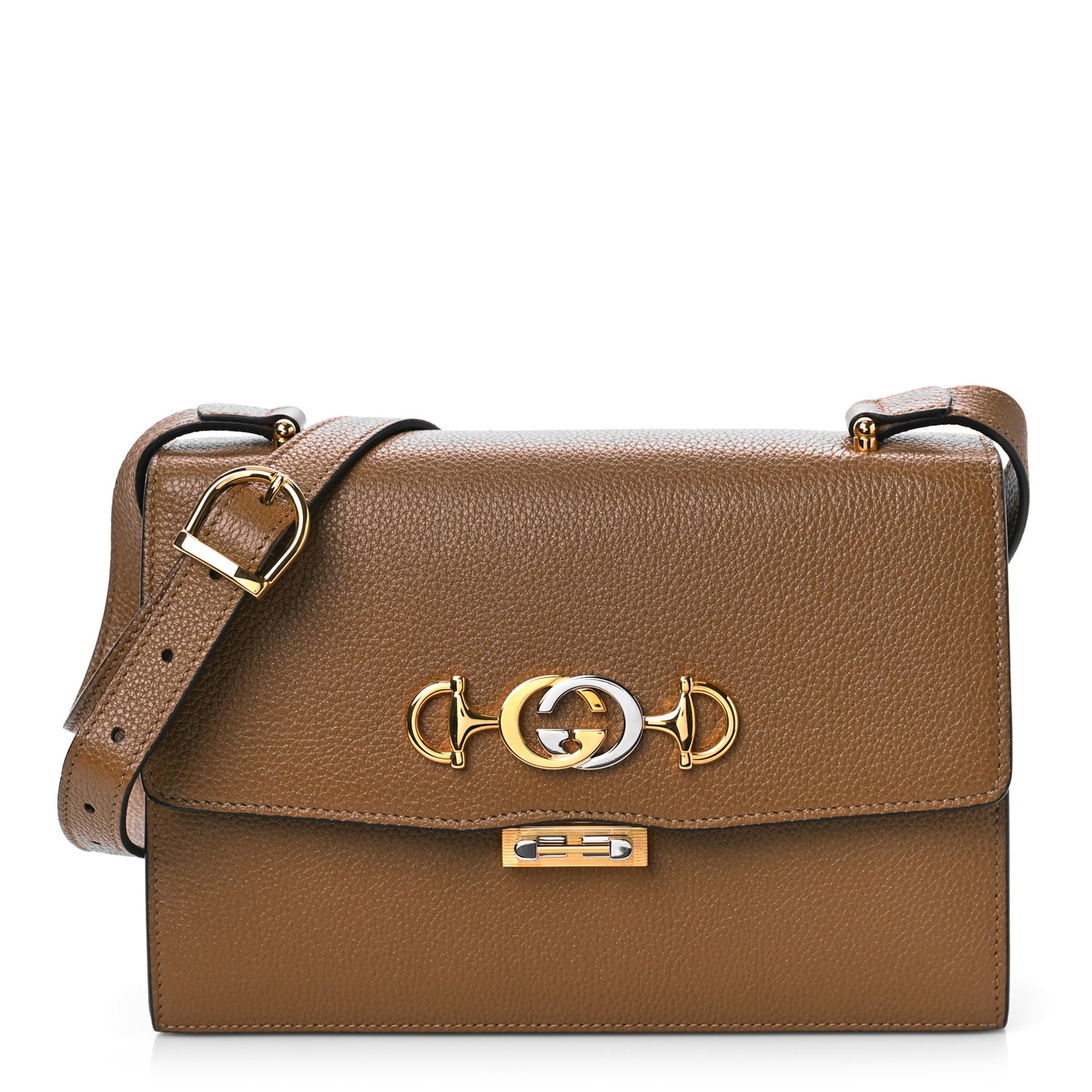 Grainy Calfskin Small Zumi Shoulder Bag Friky Taupe