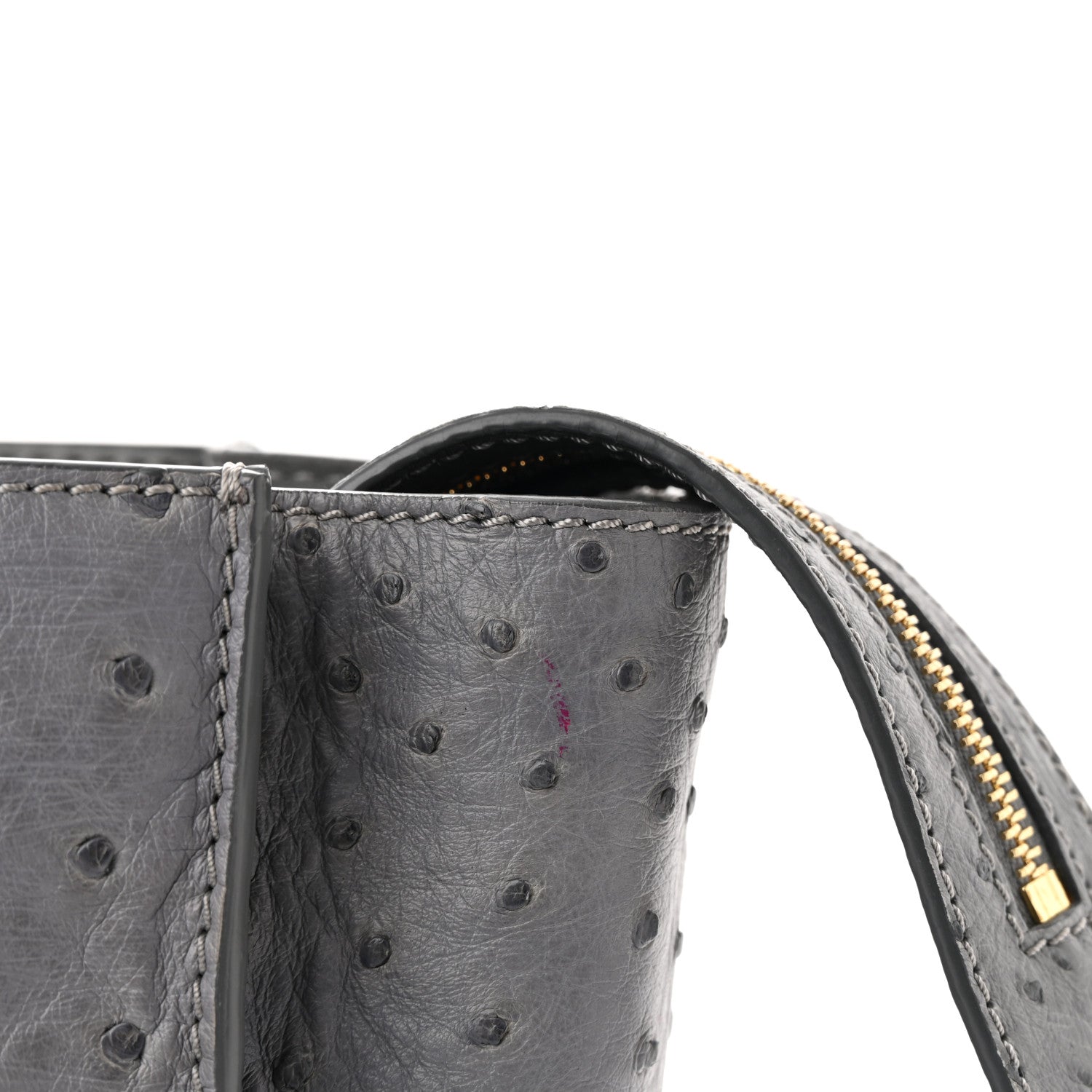 Valentino Garavani Ostrich To Be Cool Tote Grigio Perla 16 of 16
