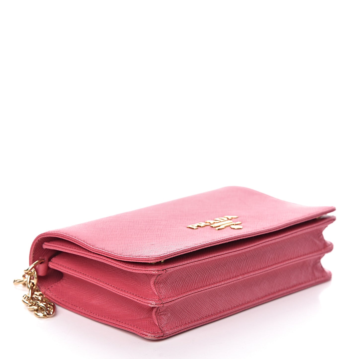 Saffiano Lux Chain Wallet Peonia