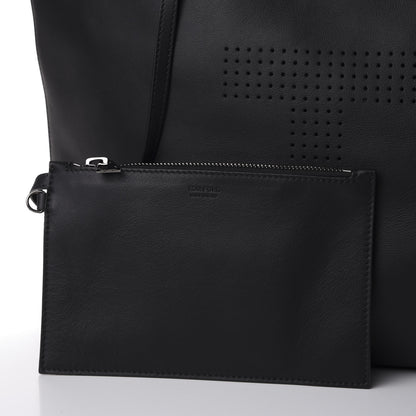 Tom Ford Calfskin Perforated Logo Tote Black 8 of 10