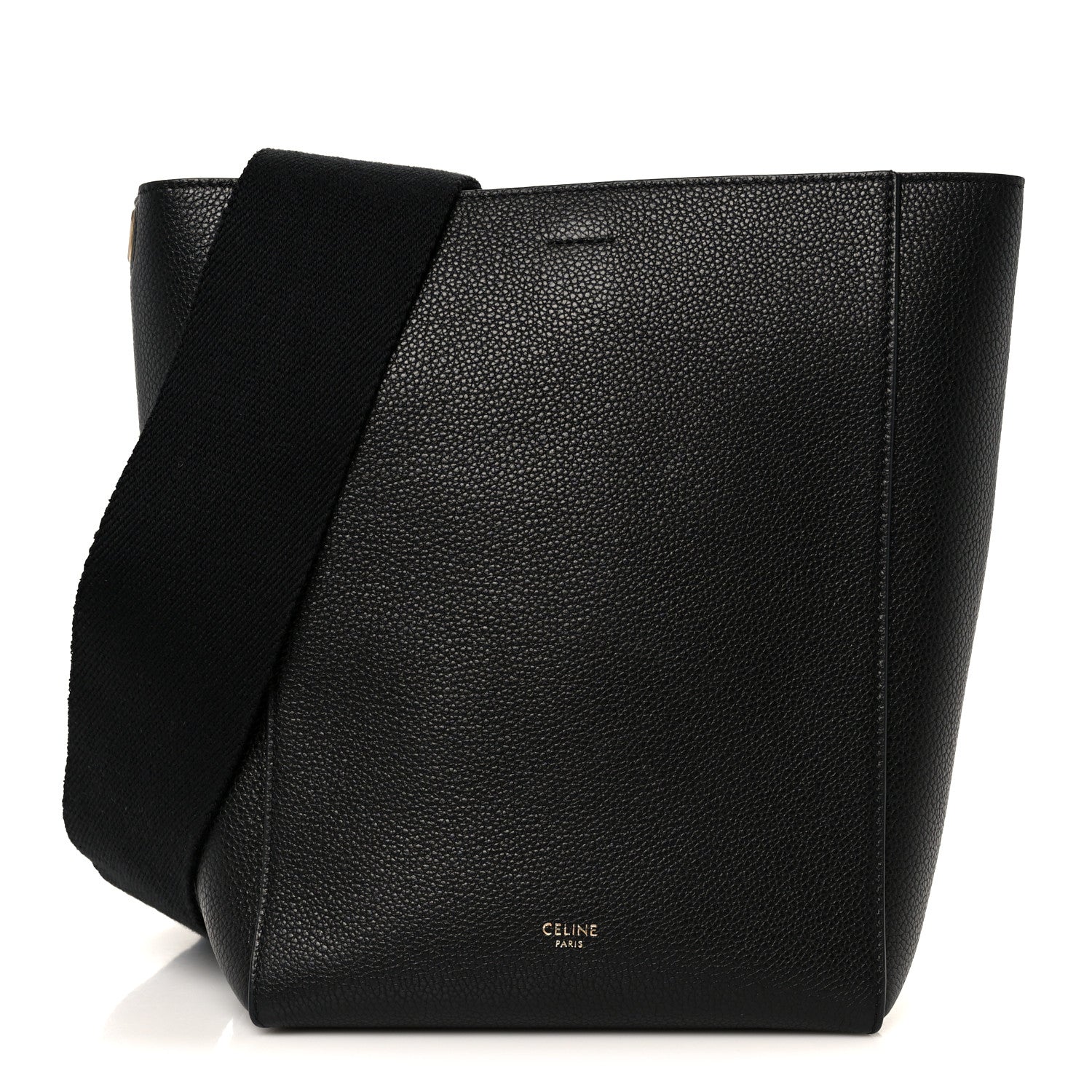 Celine Soft Grained Calfskin Small Sangle Bucket Bag Black 1 of 10