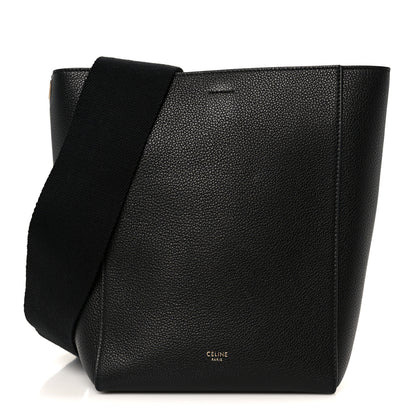 Celine Soft Grained Calfskin Small Sangle Bucket Bag Black 1 of 10