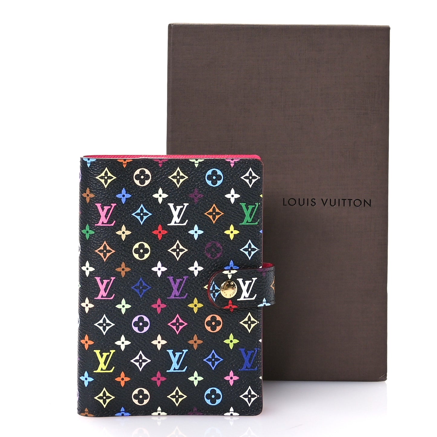 Monogram Multicolor Small Ring Agenda Cover Black Grenade