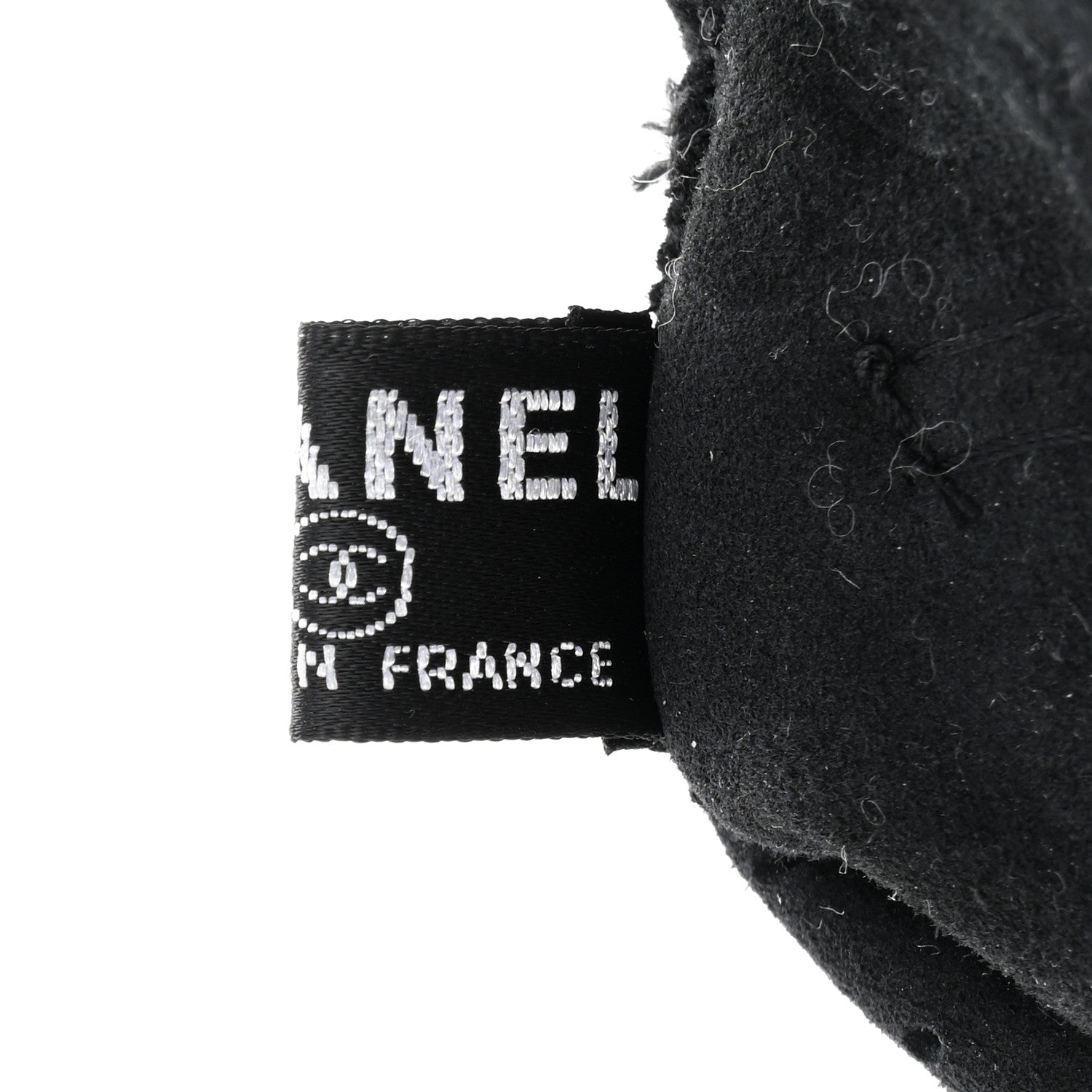 Chanel Lambskin Perforated Fingerless Chain CC Gloves 7.5 Black 4 of 6