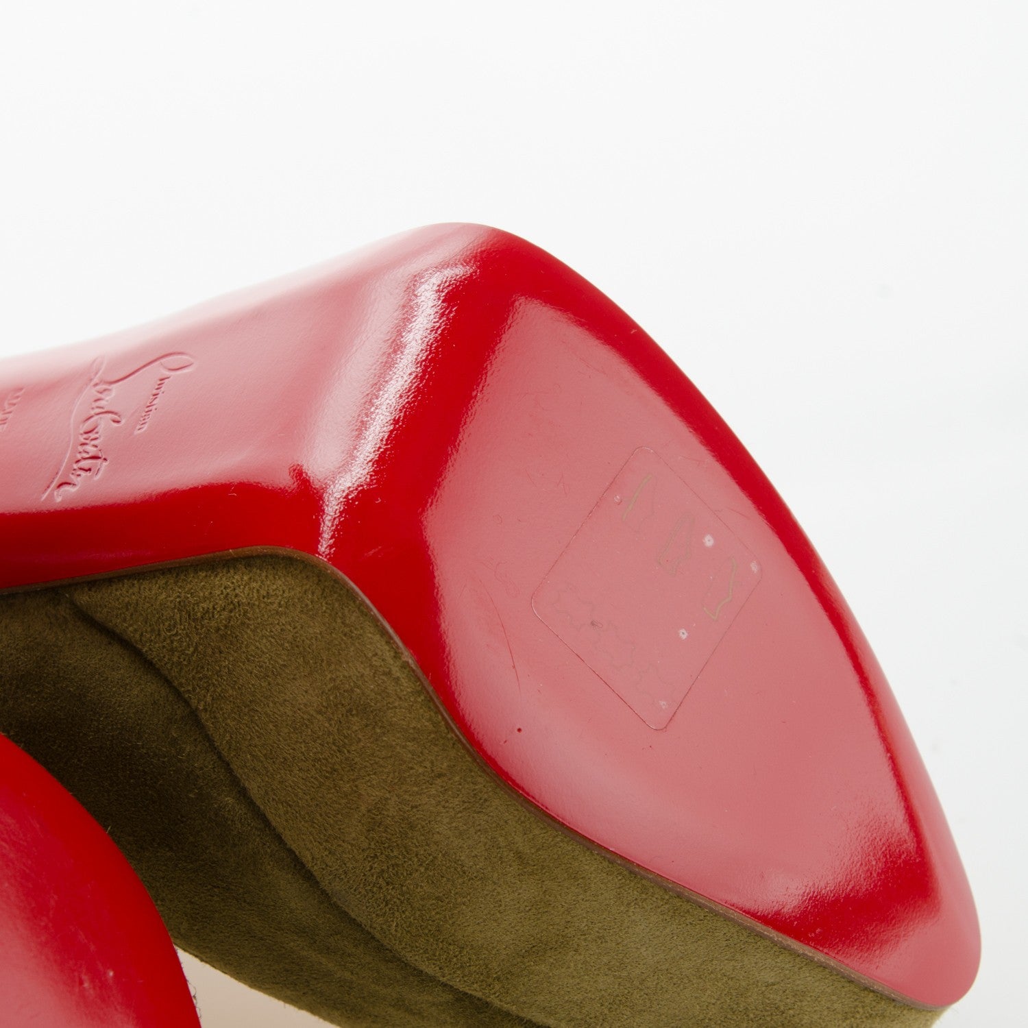 Christian Louboutin Suede Mosaic Bambou 140 Pumps 39 Green 9 of 10