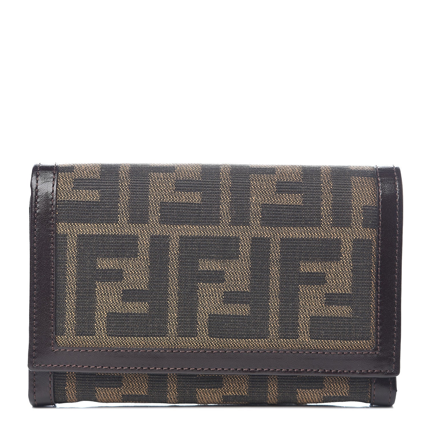 Fendi Zucca Compact Wallet Tobacco 1 of 5