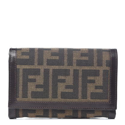 Fendi Zucca Compact Wallet Tobacco 1 of 5